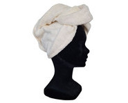 Turban sèche cheveux bambou